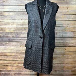 Chelsea28 Long Winter Dark Grey-Blue Vest
